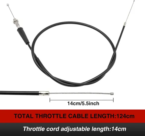 Miniatura 5 de Agarre del acelerador para motocicleta de 7/8 pulgadas, 0.866 in, torcida rápida de aluminio CNC con cable de acelerador y agarre para manillar