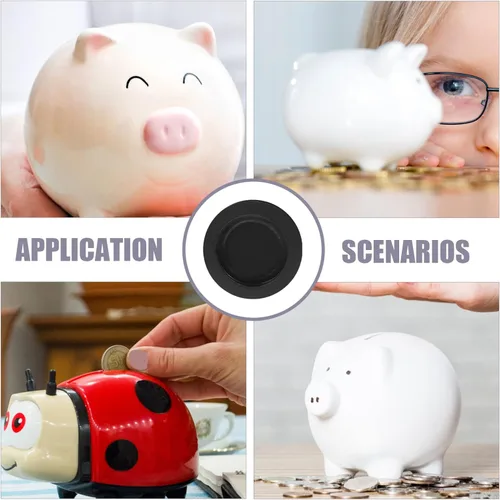 Miniatura 7 de Ipetboom 20 tapones o tapones para alcancía, tapón de goma, tapa de cerdito, cubierta inferior de alcancía para bloquear el reemplazo de la alcancía