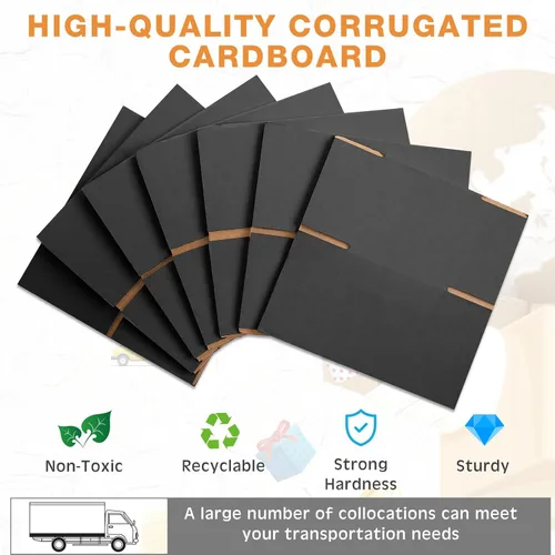 Miniatura 3 de Yeaqee 72 cajas de envío de cartón corrugado de 4 x 4 x 4 pulgadas, cajas de envío pequeñas para embalaje, envío, mudanza, pequeñas empresas, Negro