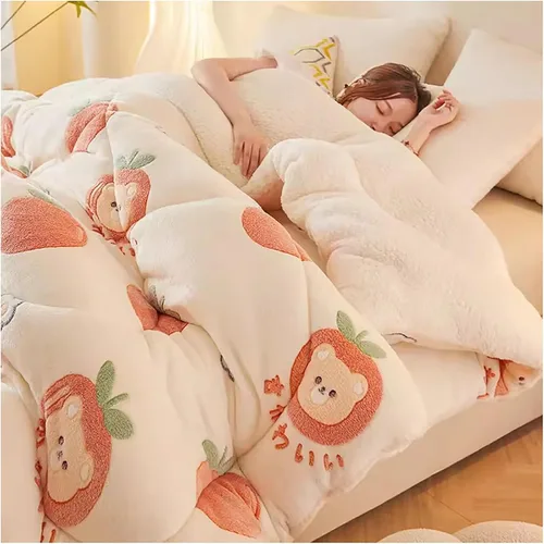 Miniatura 15 de ZTGL Comfort - Manta de cama pesada de alta calidad, reversible, edredón alternativo de plumón sintético, súper cálido, suave terciopelo de cordero