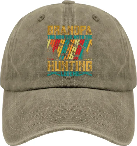 Miniatura 8 de Dad Hats GGRANDPA The MRN The Myth The Hunting Legend Gorra de béisbol, divertida gorra para hombre Pigmento gris