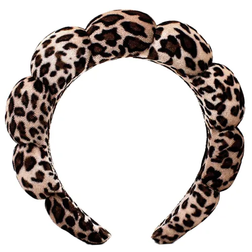 Miniatura 10 de AOENJIE Diademas de spa para lavar la cara o maquillaje, diademas de burbuja de esponja para el cuidado de la piel, diadema de tela de rizo