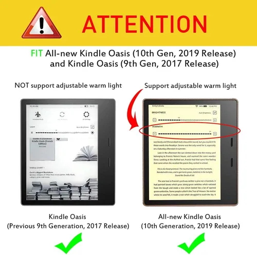 Miniatura 2 de Fintie Funda para Kindle Oasis de 7" (10ª/9ª generación, versión 2019/2017) - Funda de soporte de ajuste delgado compatible con lectura manos libres
