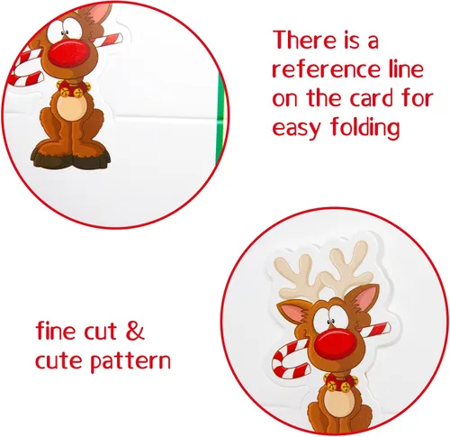 Miniatura 4 de Tarjetas de lugar de Navidad de Fancy Land para decoración de mesa navideña, 36 piezas de tarjetas de nombre de mesa