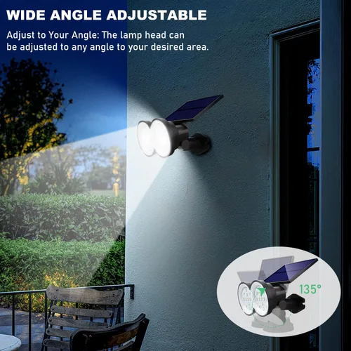 Miniatura 3 de K KASONIC - Focos solares para exteriores, focos solares LED impermeables para paisaje, luces de pared y suelo, luces de detección de oscuridad