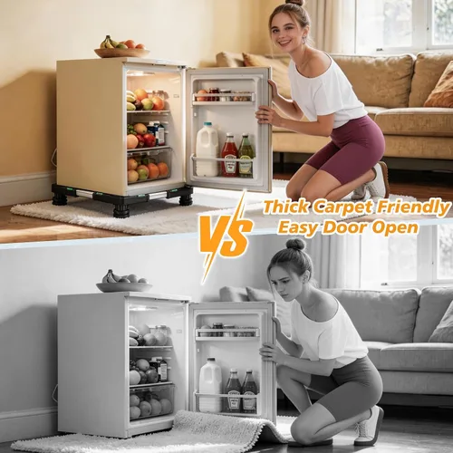 Miniatura 3 de I'SMARTMOON Mini soporte para nevera, base ajustable para refrigerador pequeño y lavadora, se adapta a dormitorios, oficinas y sótanos, base
