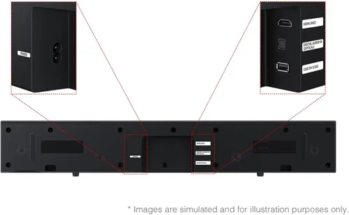 Miniatura 4 de Samsung Barra de sonido de la serie B HW B400F 2.0 ch Barra de sonido con subwoofer integrado (modelo 2025) un control remoto, expansión de sonido