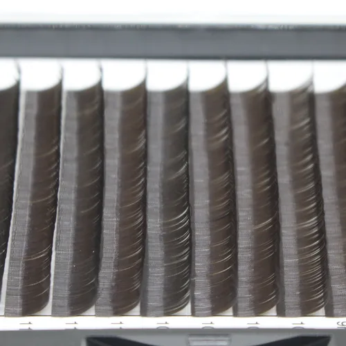 Miniatura 4 de Scala - Pestañas postizas de grosor de 0.004 in, rizo C, marrón claro, marrón oscuro, negro y marrón, extensión de pestañas postizas naturales