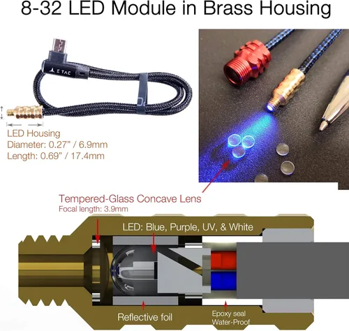 Miniatura 2 de Módulo LED para luz E-Tac Luz de visión de arco de 8-32 hilos para Shrewd !Unidad de alimentación no incluida Azul