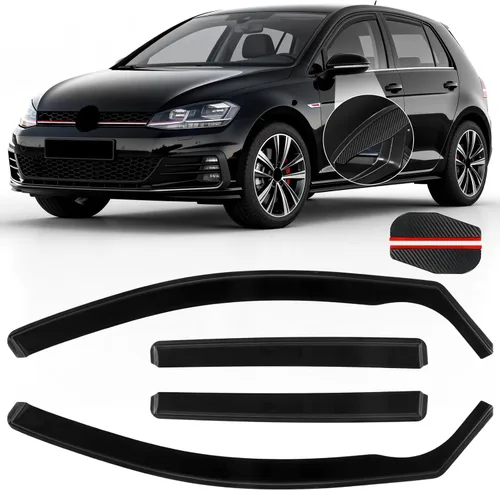 Miniatura 23 de 4 piezas de protectores de lluvia para ventanas y deflectores de viento para Honda Civic de 4 puertas sedán, 1996-2000, para montaje exterior