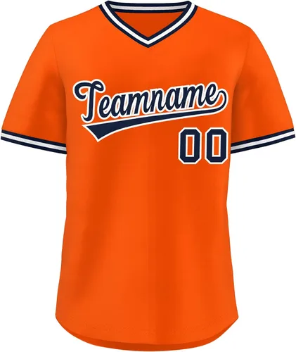 Miniatura 37 de KXK - Camiseta de béisbol personalizada con nombre y número cosidos, estilo Hip Hop, con cuello en V, atlética, para hombres, mujeres y jóvenes
