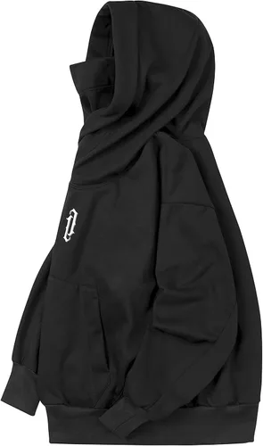 Miniatura 7 de Niepce Inc Streetwear - Sudadera con capucha pesada de gran tamaño con polaina para el cuello