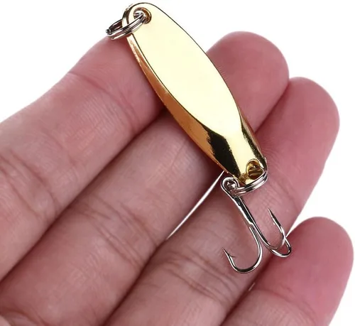 Miniatura 6 de SagaSave Paquete de 5 cucharas de pesca, cucharas de pesca, cucharas de metal duro, señuelos con ganchos agudos para pesca en agua salada y agua