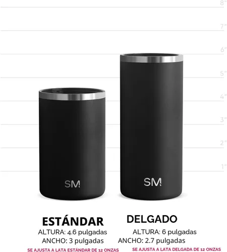 Miniatura 4 de Simple Modern - Hielera para lata de cerveza delgada y Hard Selzer Soporte de acero inoxidable aislado al vacío para lata delgada de 12 onzas