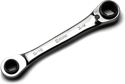 Miniatura 10 de Capri Tools Llave de trinquete reversible 4 en 1 con extremo de caja de 120 dientes, 5/16, 3/8, 7/16, 1/2 pulgadas, SAE