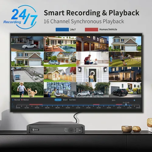 Miniatura 6 de Anpviz AI 12MP 16CH POE NVR (12MP/8MP/6MP/5MP/4MP/3MP/1080P) Grabadora de video en red inteligente AI POE - Soporta hasta 16 cámaras POE de 12MP
