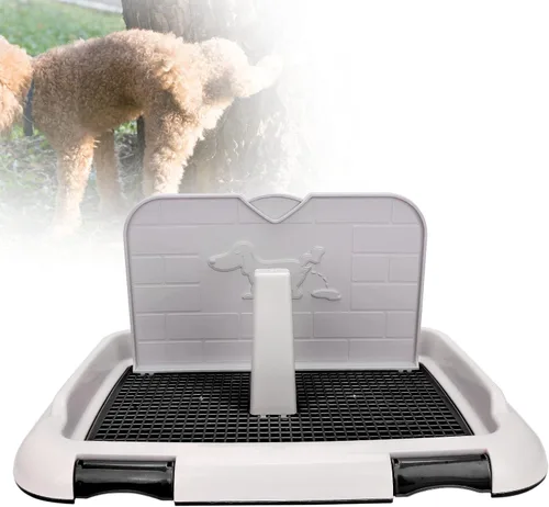 Miniatura 3 de Bandeja para orinal para perros para interiores, soporte para almohadilla de caniche en miniatura, orinal de plástico antideslizante para perros