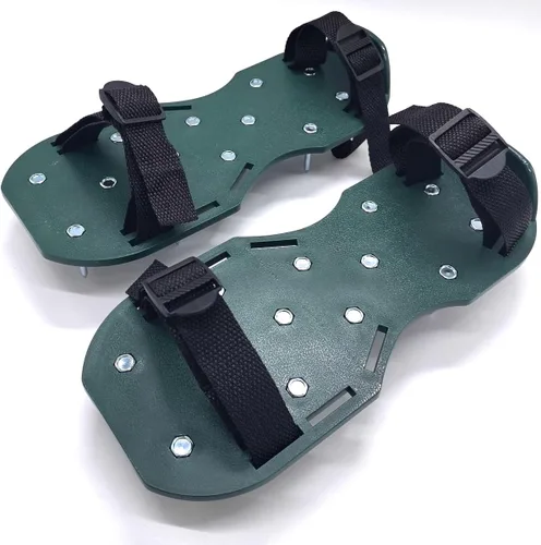 Zapatos de césped, zapatos de pinchos, zapatos de aireación para suelo epoxi, césped, patio, césped, jardín (verde)