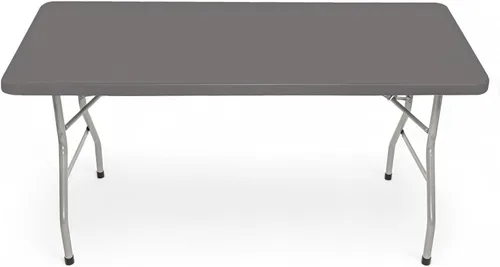 Miniatura 4 de OEF Furnishings OEFBT Series Mesa plegable rectangular de grado comercial, diseño de resina moldeada por soplado de alta resistencia con marco