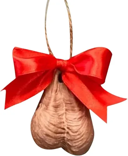 Miniatura 2 de Colgante de Navidad 3D, divertidos adornos de huevo para árbol, decoraciones colgantes hechas a mano para amigos y familiares (A, 1 unidad)