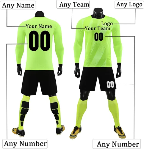 Miniatura 3 de Jersey de portero de fútbol personalizado para jóvenes y adultos, conjunto de uniforme de portero para hombres y mujeres