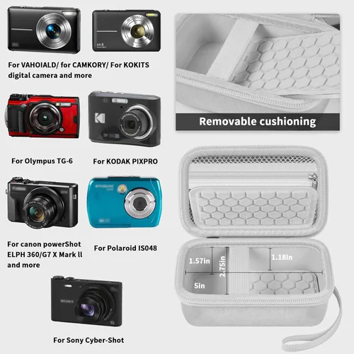 Miniatura 2 de Comecase Funda de transporte para cámara digital compatible con CAMKORY/para VAHOIALD/para Canon PowerShot G7X/para Kodak Pixpro/para Sony DSCW800