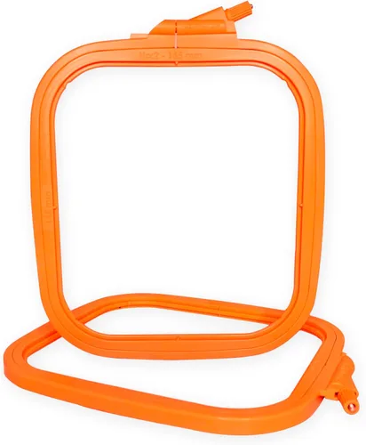 Miniatura 41 de Nurge 5 aros cuadrados grandes de plástico para bordar, aro de costura cruzada, aro de aguja perforadora, multicolor