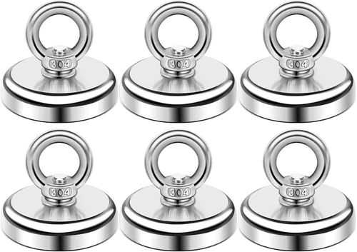 Miniatura 10 de DIYMAG Ganchos magnéticos, ganchos magnéticos de neodimio de tierras raras resistentes de 100 libras con perno avellanado para el trabajo, el hogar