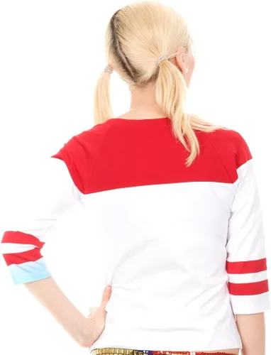 Miniatura 2 de Camiseta de mujer Suicide Squad Harley Quinn Daddys Little Monster con rasgaduras BlancoRojo