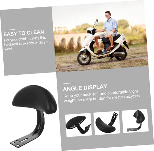 Miniatura 4 de Homoyoyo Bicicleta eléctrica para niños Se Bike Motocicleta Bicicleta Sillín trasero de bicicleta Soporte de espalda de bicicleta Cojín de asiento