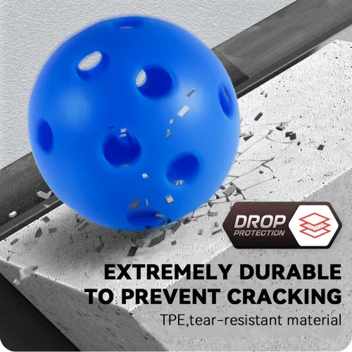Miniatura 3 de Fizzazzle Indoor Pickleball Balls - 4/6 Pack 26 Holes - USAPA Standard - High Resilience & Durability Blue Balls