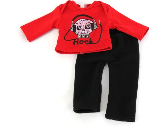 Miniatura 6 de American Fashion World Conjunto de chaleco y pantalones de calavera para niños de 3 piezas para muñecas de 18 pulgadas Calidad premium y diseño