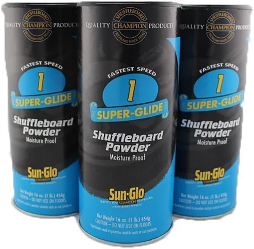 Sun-Glo Speed #1 Super Glide - Polvo de tejo de tejo – Cera más rápida para mesas largas y profesionales – Arena para tejo de cuentas de silicona –