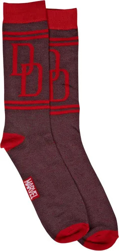 Miniatura 4 de HYP Socks Calcetines altos Marvel Daredevil Double D Symbol, negro, talla única, Negro