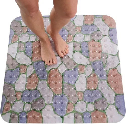 Miniatura 15 de ENKOSI Tapete de ducha extra grande antideslizante – 47 x 32 pulgadas – Tapete de ducha de baño XL – Tapetes de ducha grandes para suelos de ducha