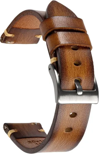 Correa de reloj retro hecha a mano, correa de reloj de cuero vintage de liberación rápida, elección de ancho 0.709 in, 0.787 in, 0.866 in, 0.945 in