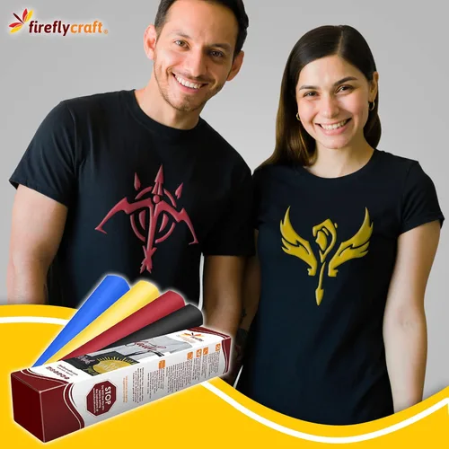 Miniatura 5 de Firefly Craft - Lámina de vinilo 3D de transferencia de calor, vinilo HTV grueso de 3 dimensiones, para planchar para usar con Cricut y Silhouette