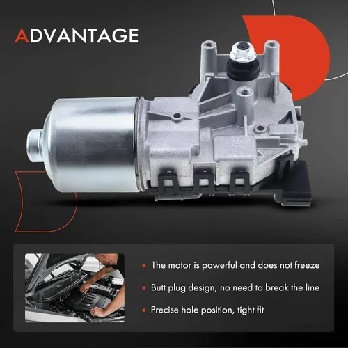 Miniatura 6 de A-Premium Motor del limpiaparabrisas delantero compatible con Hyundai Elantra 2009-2011, Elantra GT 2013, Santa Fe 2013-2018, Santa Fe XL 2019 y Kia