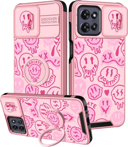 Miniatura 36 de para Moto G 5G 2023 funda - Cubierta de teléfono linda con corazón para mujeres y niñas, diseño único negro con cubierta deslizante para la cámara