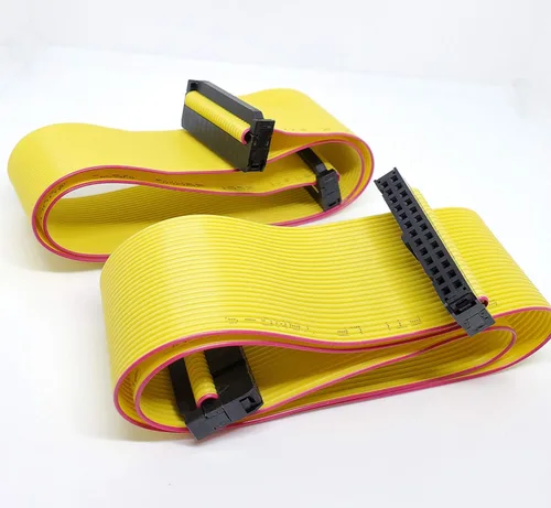 Miniatura 11 de Paquete de 2 conectores hembra IDC 2x13 26P 0.100 in 5.9 in 5.5 pulgadas, cable de cinta plano amarillo, filas dobles 26 pines 0.1" paso FC F/F