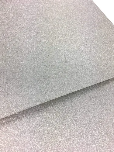 Miniatura 3 de 10 hojas 12x8 pulgadas Hojas suaves Glitter Cartulina 250 gramos parte superior – Tarjeta espumoso para DIY Artesanía. plateado