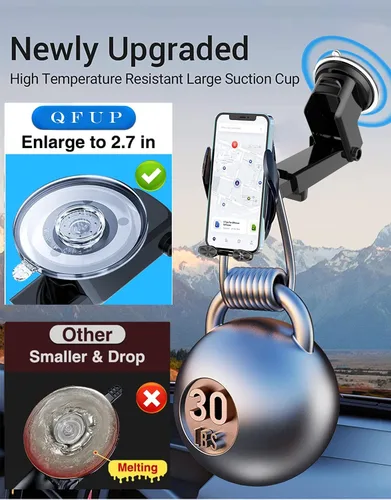 Miniatura 3 de Soporte inalámbrico para cargador de automóvil, carga rápida, sujeción automática de 15 W, soporte inteligente de inducción de control dual
