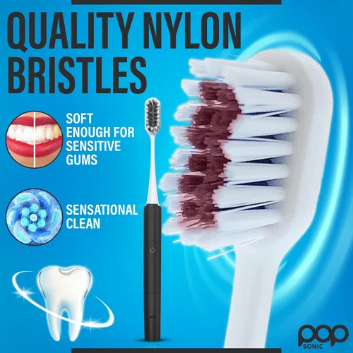Miniatura 6 de Pop Sonic Cepillo de dientes eléctrico – Cepillo de dientes eléctrico para adultos – Artículos esenciales de baño y artículos esenciales de viaje