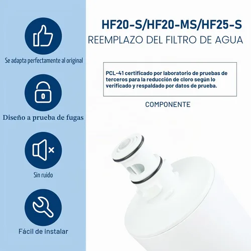 Miniatura 5 de Filtro de Agua HF20-S/HF20-MS/HF25-S, Compatible con Cartucho de la Serie de Alto Flujo 3M® HF20-S, 5615103/HF20-MS, 5615109/HF25-S,5615203, Sistema