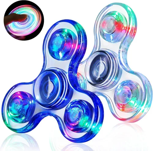 Miniatura 12 de Gigilli Fidget Spinners para Niños Paquete de 2, Juguetes Fidget Sensoriales con Luz para Adultos Niño 4-8-12, Brillan en la Oscuridad Juguetes TDAH