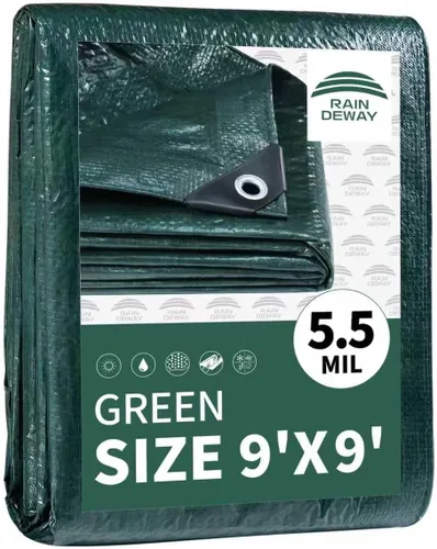 Miniatura 16 de RAINDEWAY Tarps - Lona impermeable de color azul de 4 x 16 pies de grosor, resistente a desgarros, multiusos, para techo, campamento, automóvil
