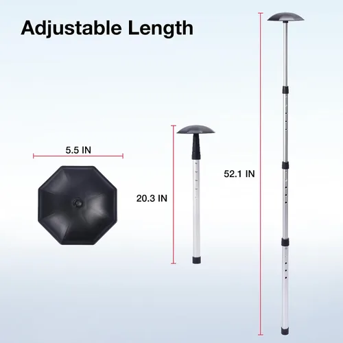 Miniatura 3 de Gofly - Sistema de soporte para bolsa de viaje de golf, almohadilla protectora para palos y poste de soporte de aleación de aluminio, accesorios