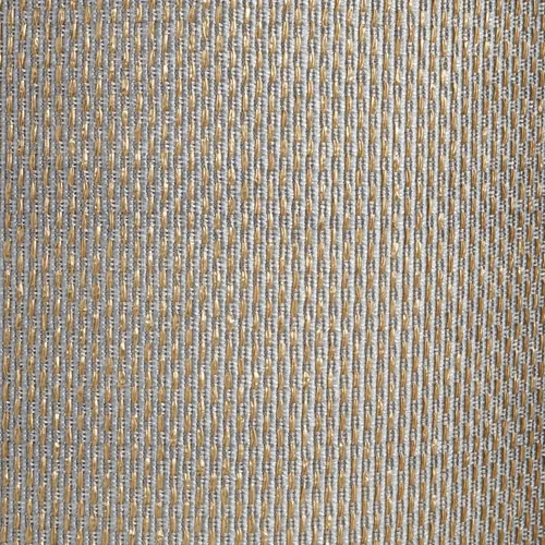 Miniatura 2 de Pantalla de lámpara de tambor grande de tejido de plástico gris y dorado, parte superior de 15 pulgadas x 15 pulgadas inferior x 11 pulgadas de alto