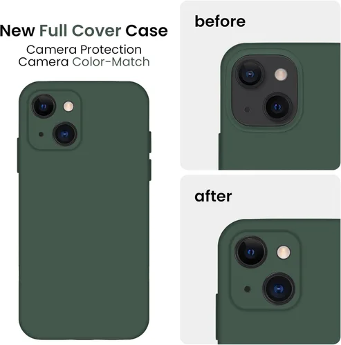 Miniatura 3 de FireNova Funda diseñada para iPhone 13, funda de silicona mejorada [protección de cámara], forro interior de microfibra antiarañazos, 6.1 pulgadas