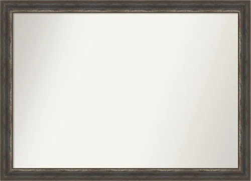 Miniatura 172 de Amanti Art Espejo de baño marrón para sobre el fregadero, 25 x 25 pulgadas, hecho a medida, espejo de tocador cuadrado marrón medio, marco de madera